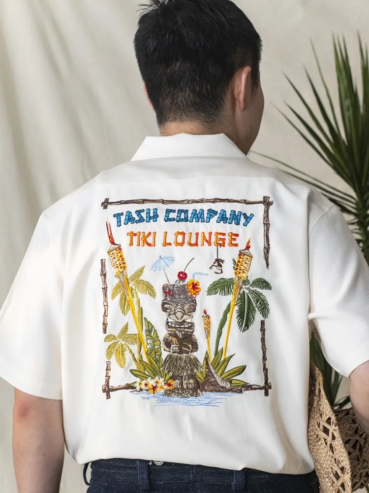 Men's TIKI Embroidery Cuban Collar Shirt