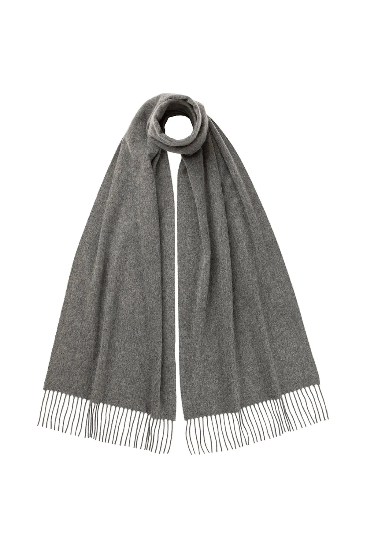 Mid Grey Cashmere Scarf