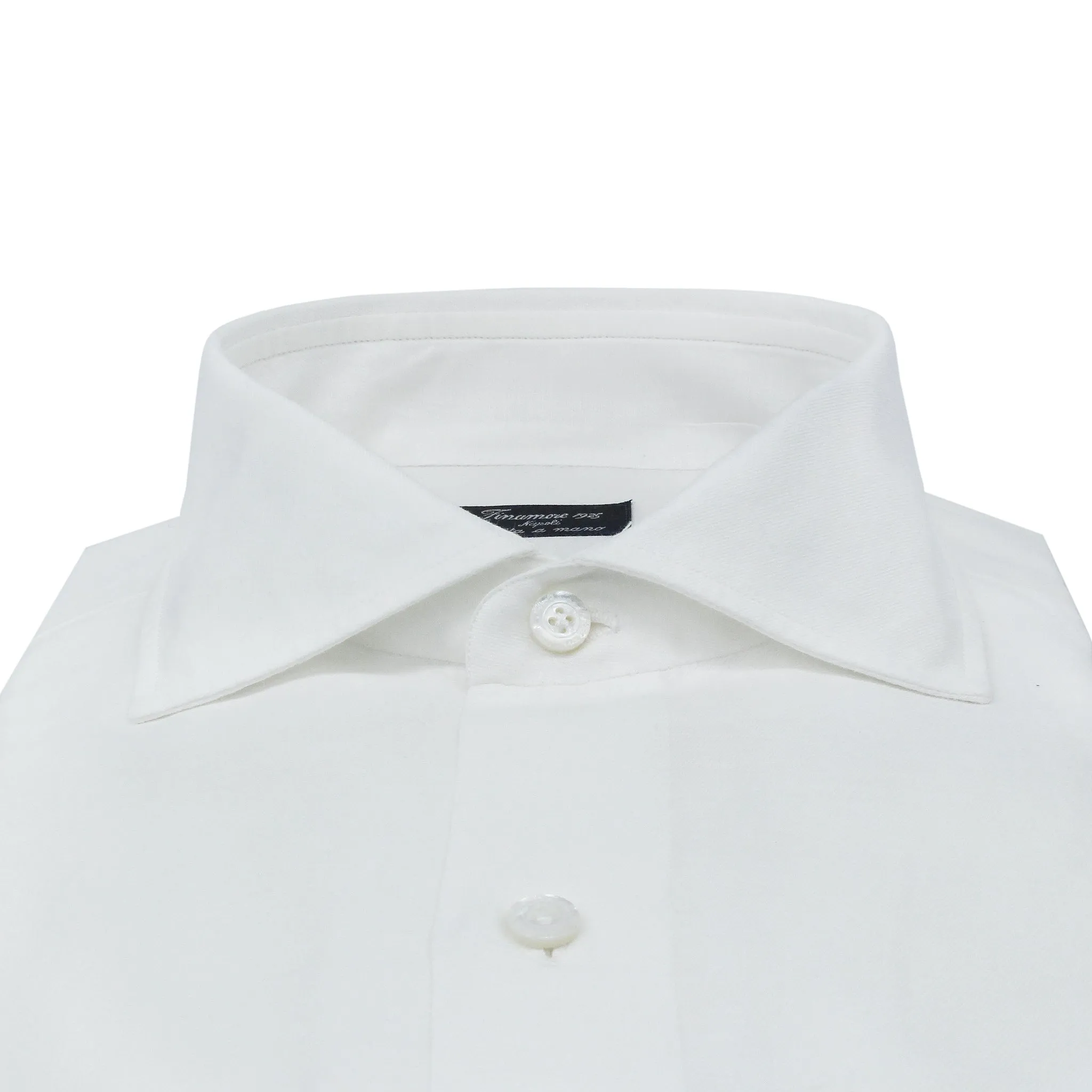 Napoli regular fit shirt cotton and linen white Carlo Riva fabric