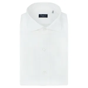 Napoli regular fit shirt cotton and linen white Carlo Riva fabric