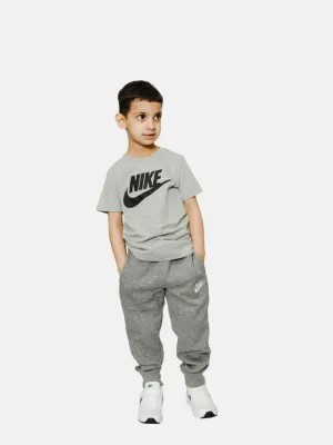 Nike Junior Crew Neck Half Sleeves Logo printed T-Shirt - Grey