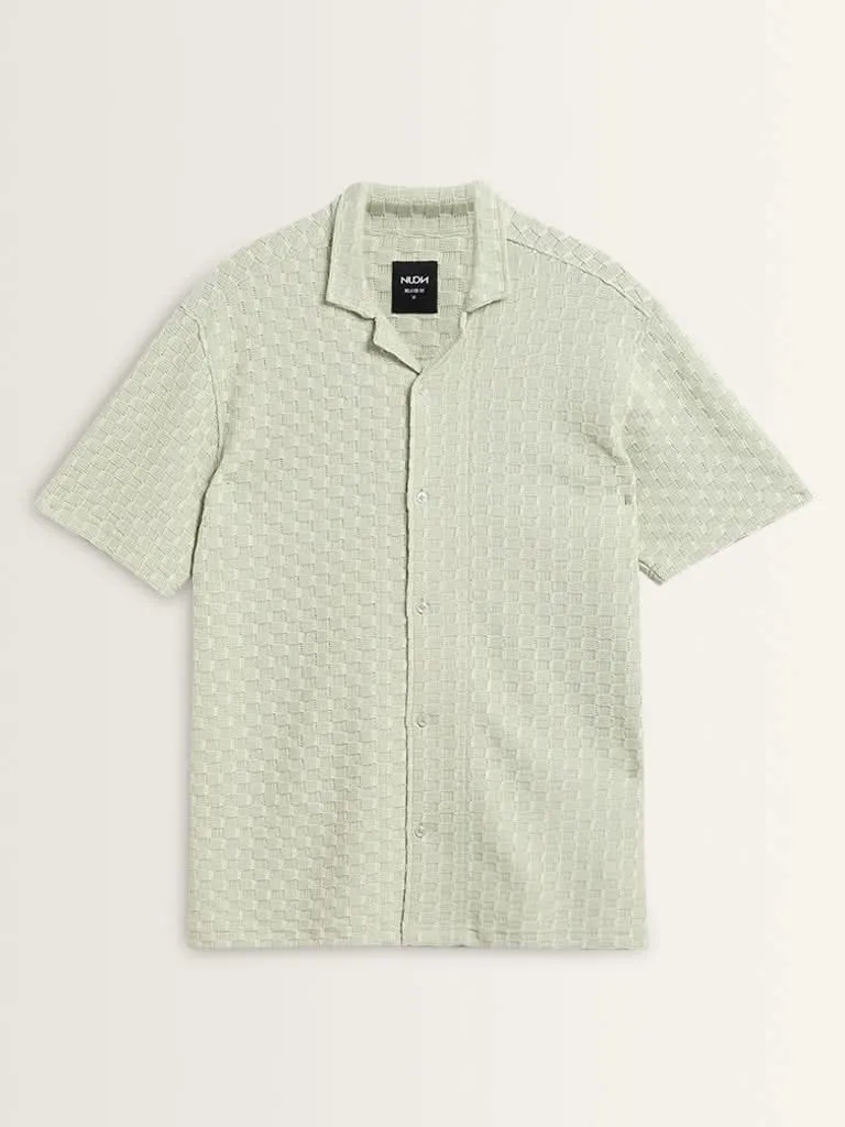 Nuon Sage Knitted Relaxed Fit Shirt