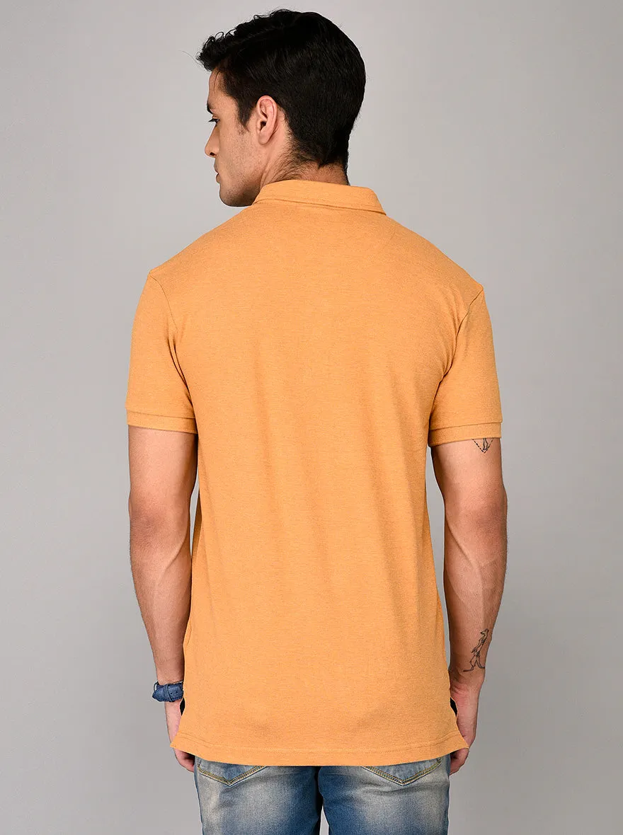 Orange Slim Fit Polo T-shirt | JadeBlue