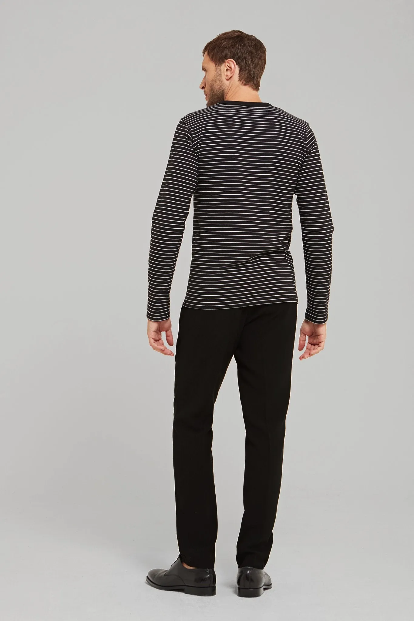 Oscar Pinstriped Cotton-Jersey T-Shirt