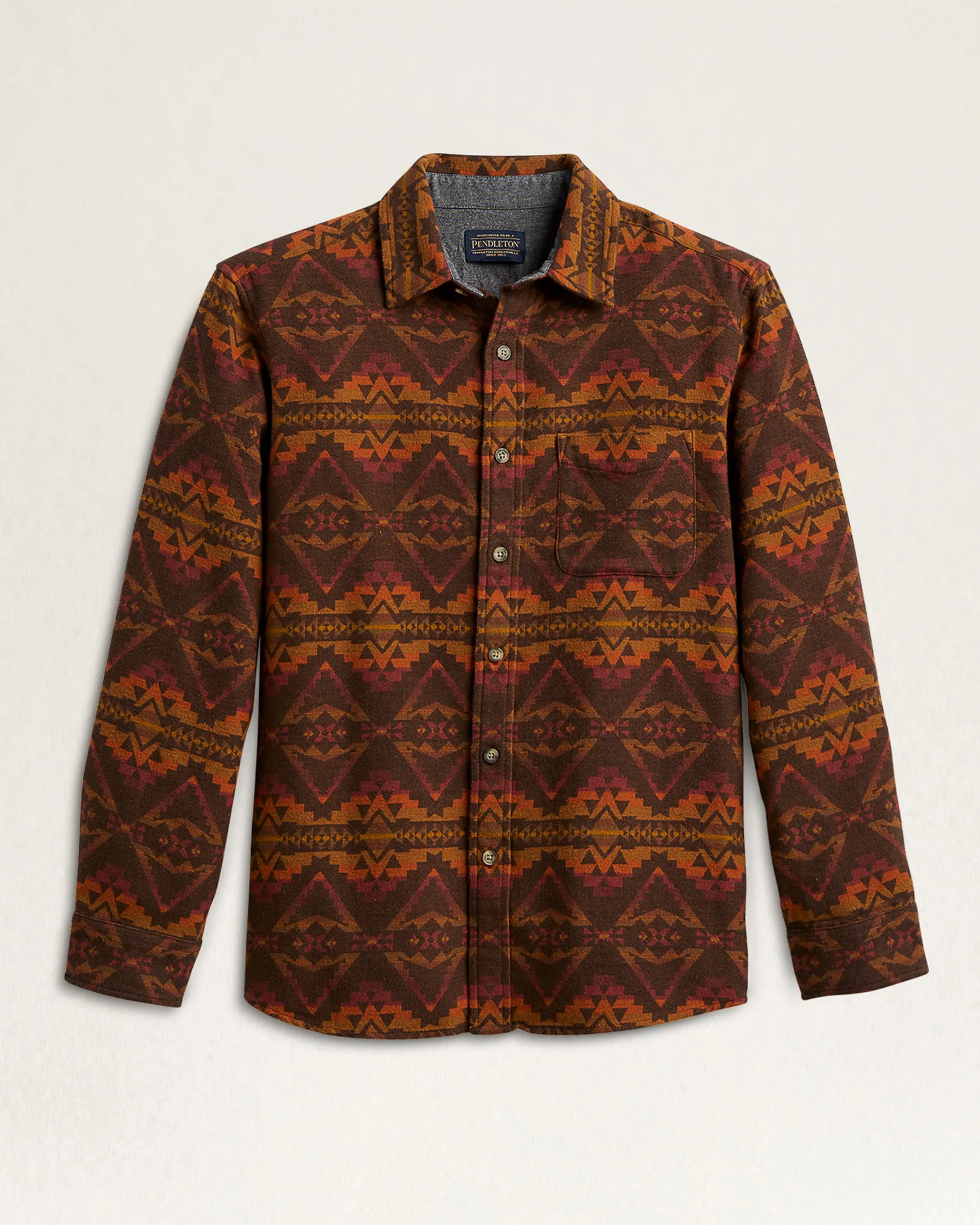 Pendleton Woolen Mills Marshall Chamois Double Soft Shirt in Alto Mesa Rust