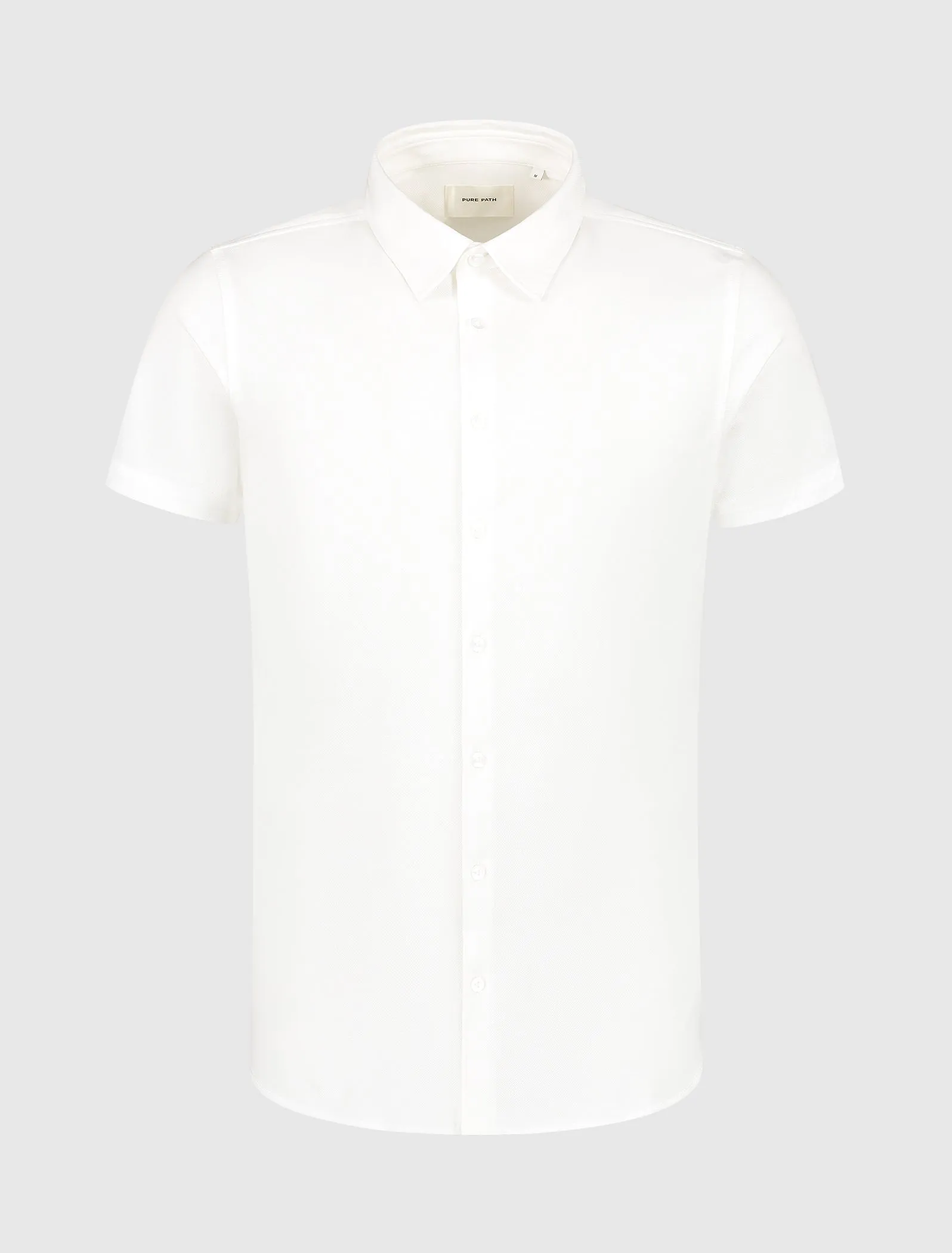 Piqué Short Sleeve Shirt | White