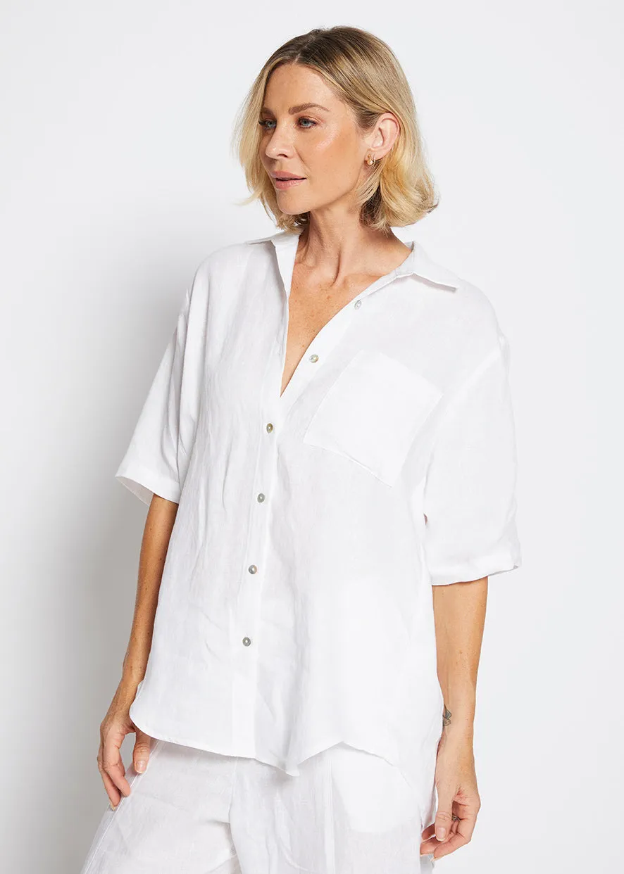 Quarry Linen Shirt in White