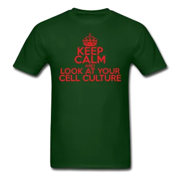 "Keep Calm and Look At Your Cell Culture" (red) - Men's T-Shirt