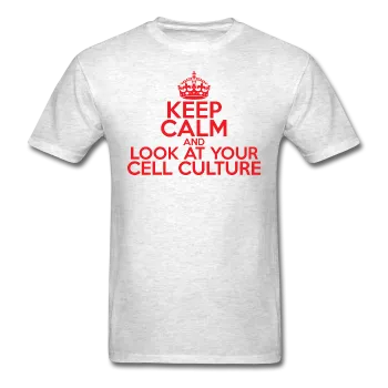 "Keep Calm and Look At Your Cell Culture" (red) - Men's T-Shirt