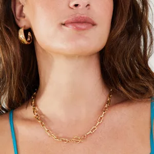 Real Gold Plated Chain Link Necklace