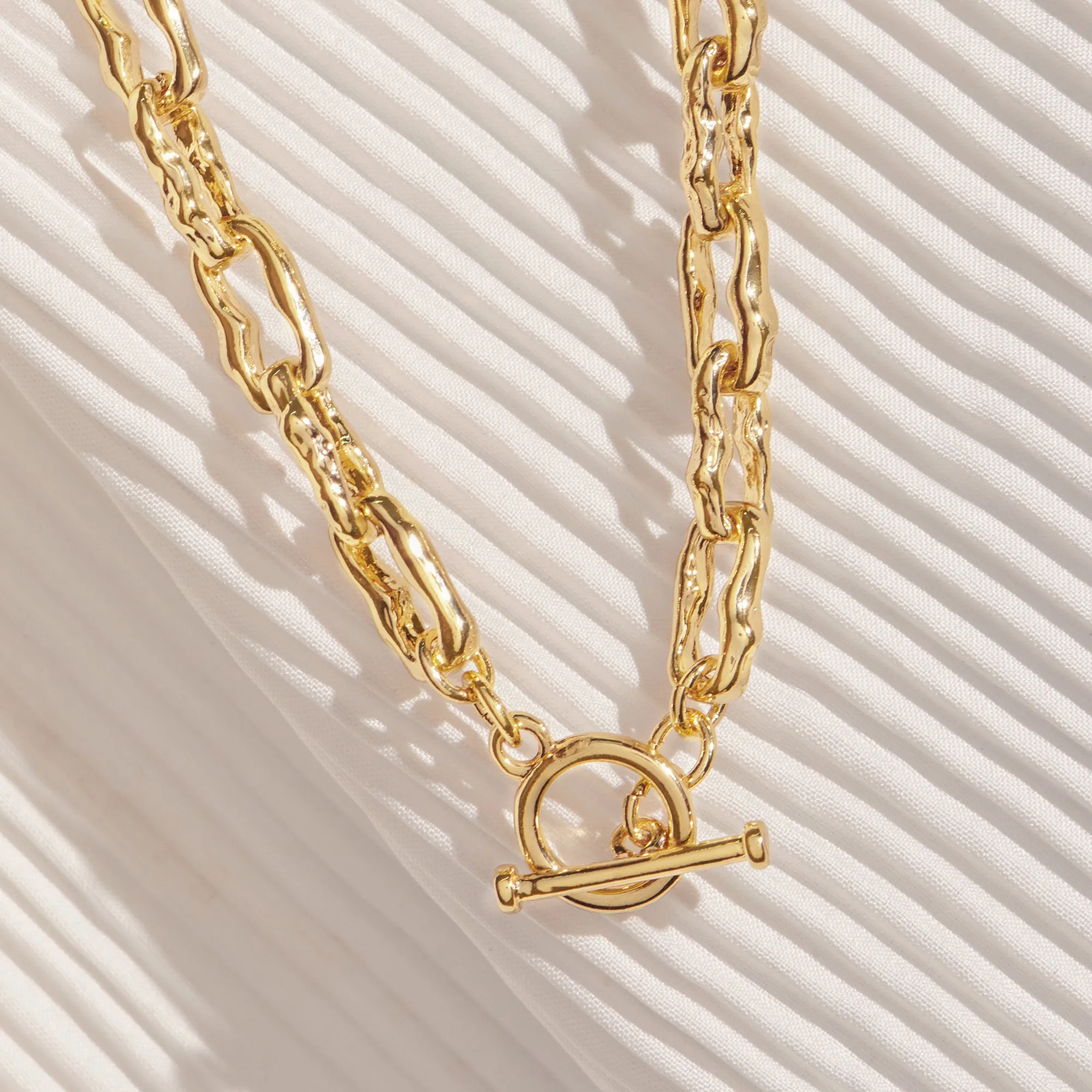 Real Gold Plated Chain Link Necklace