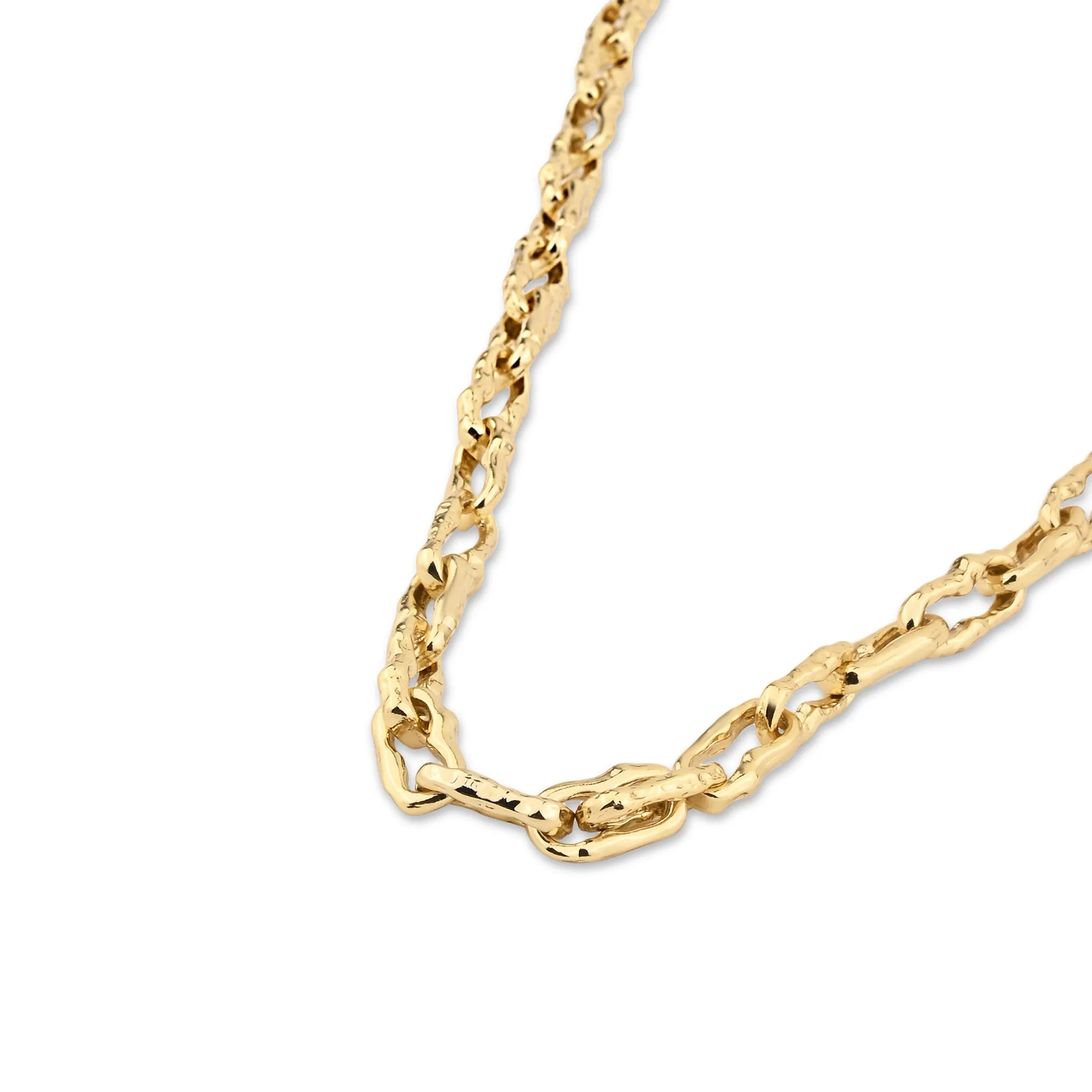 Real Gold Plated Chain Link Necklace