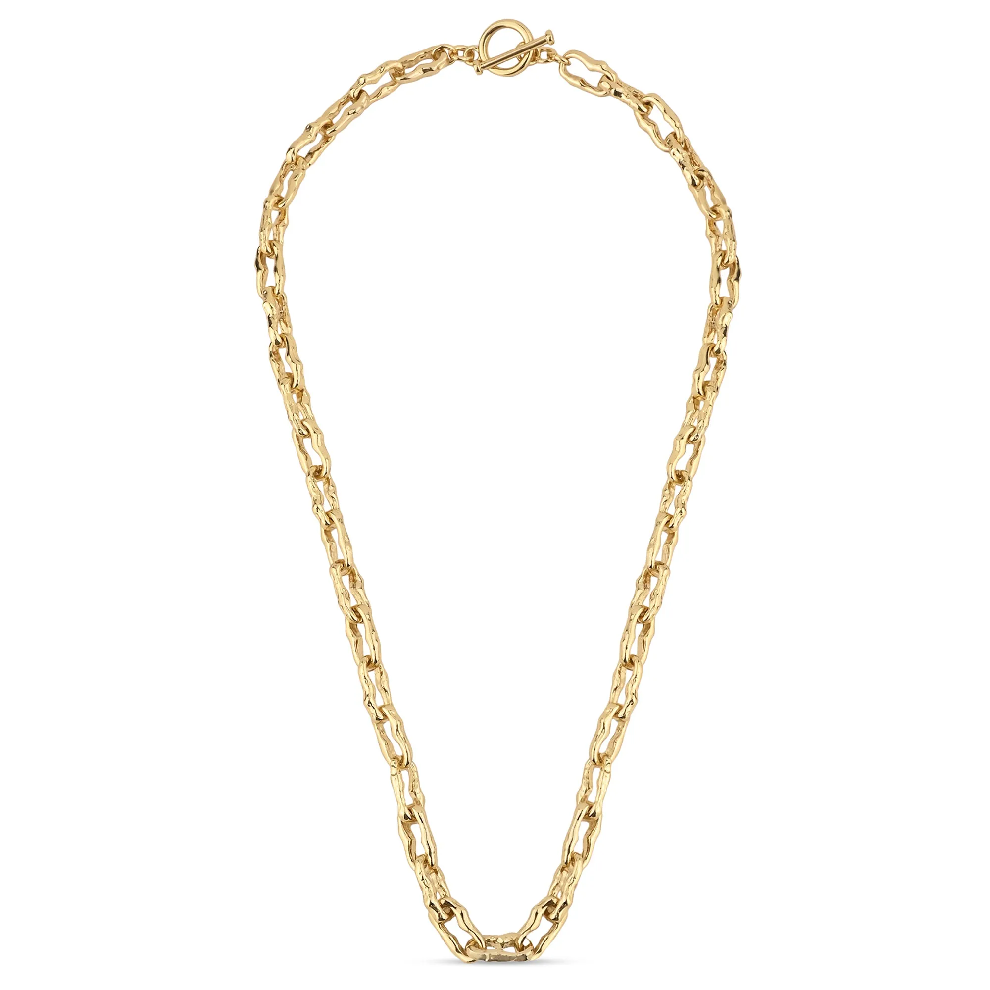 Real Gold Plated Chain Link Necklace