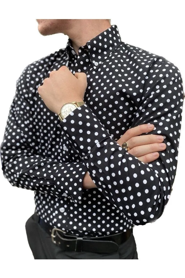 Relco - Polkadot Black & White - Shirt