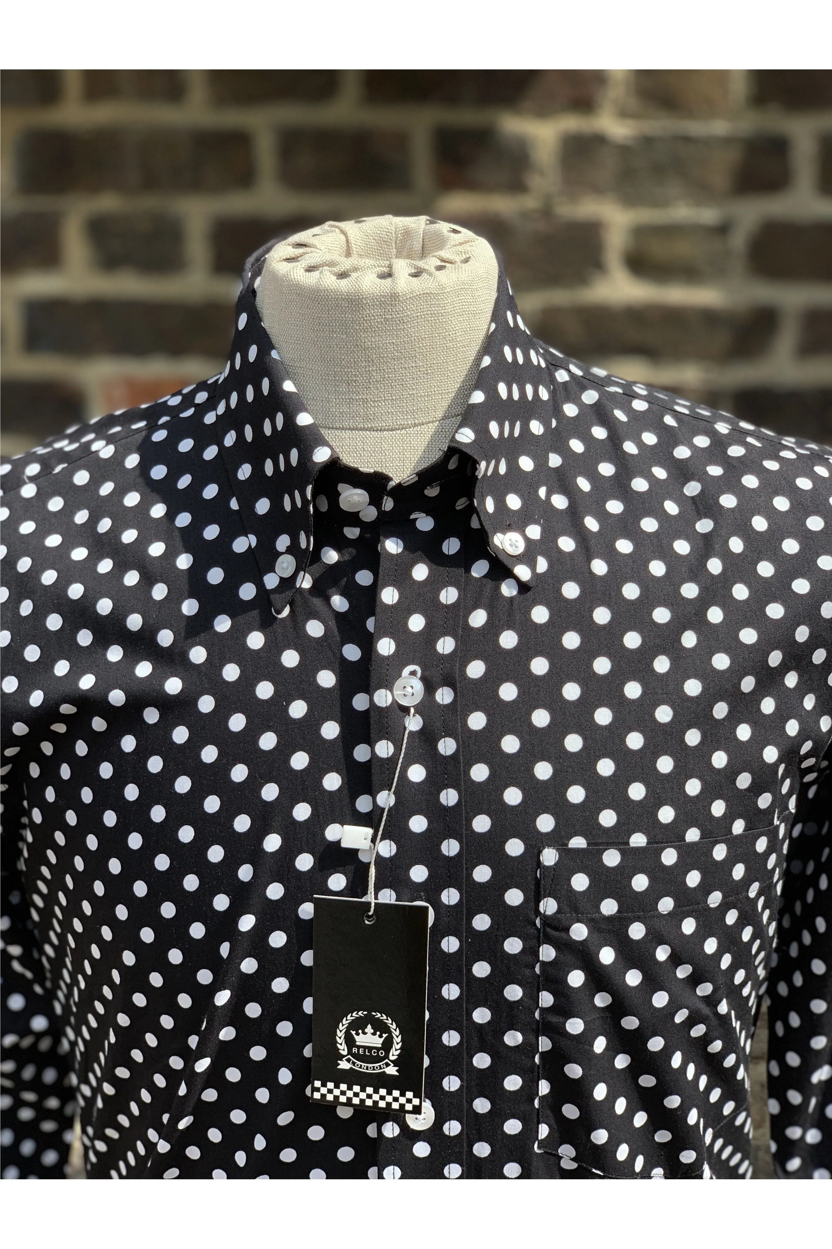 Relco - Polkadot Black & White - Shirt