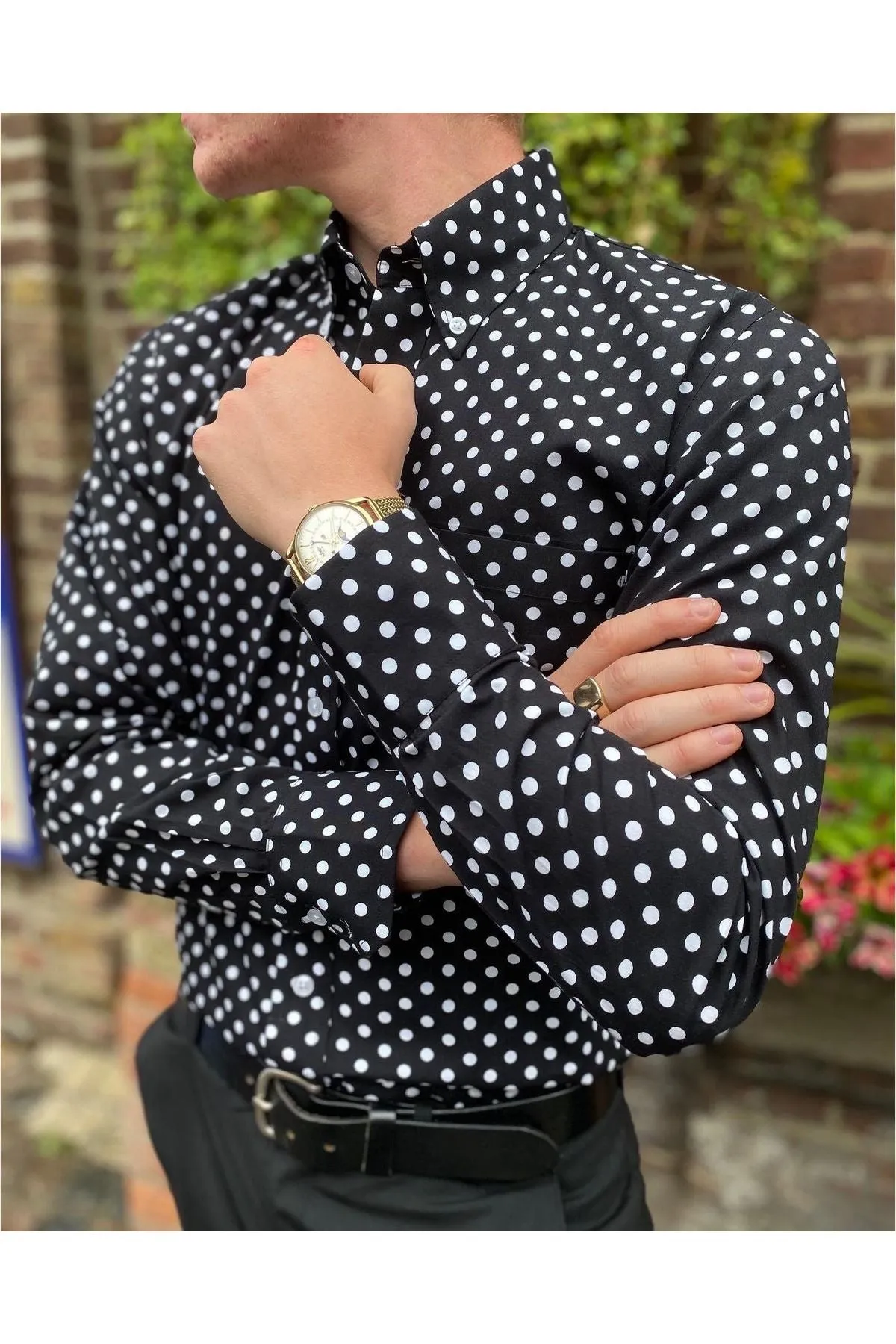 Relco - Polkadot Black & White - Shirt