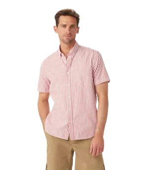 R.M.Williams - Regular Shirt - Striped - Short Sleeve - Red & White