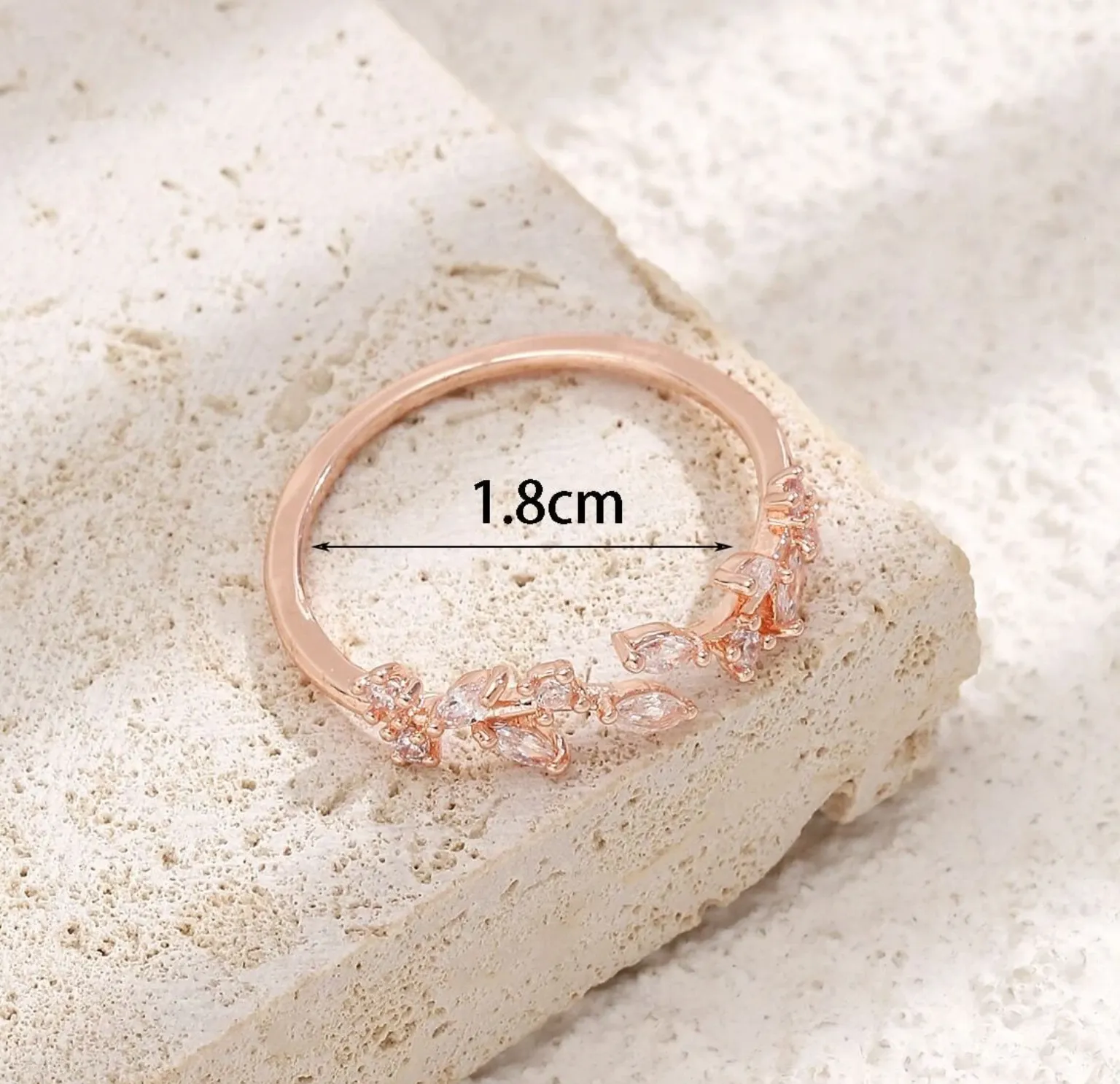 Rose Gold Fern ring