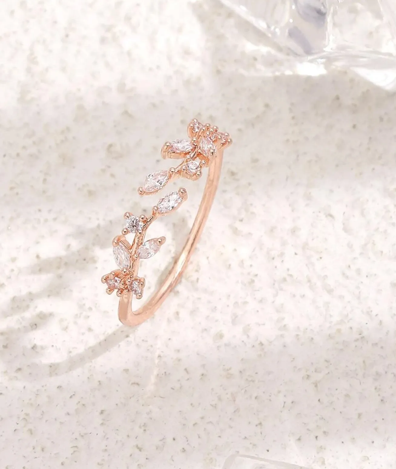 Rose Gold Fern ring