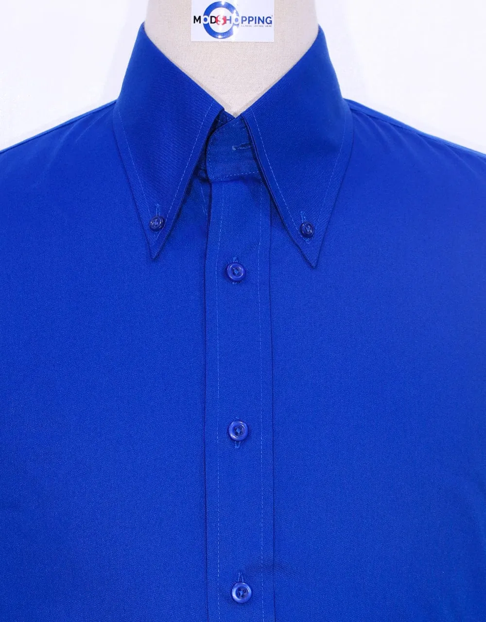 Royal Blue Button Down Collar Shirt