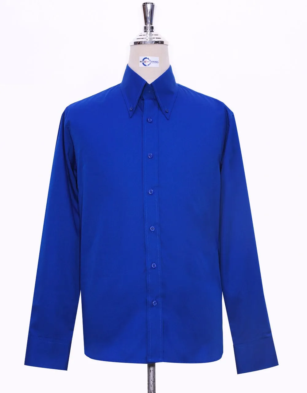 Royal Blue Button Down Collar Shirt