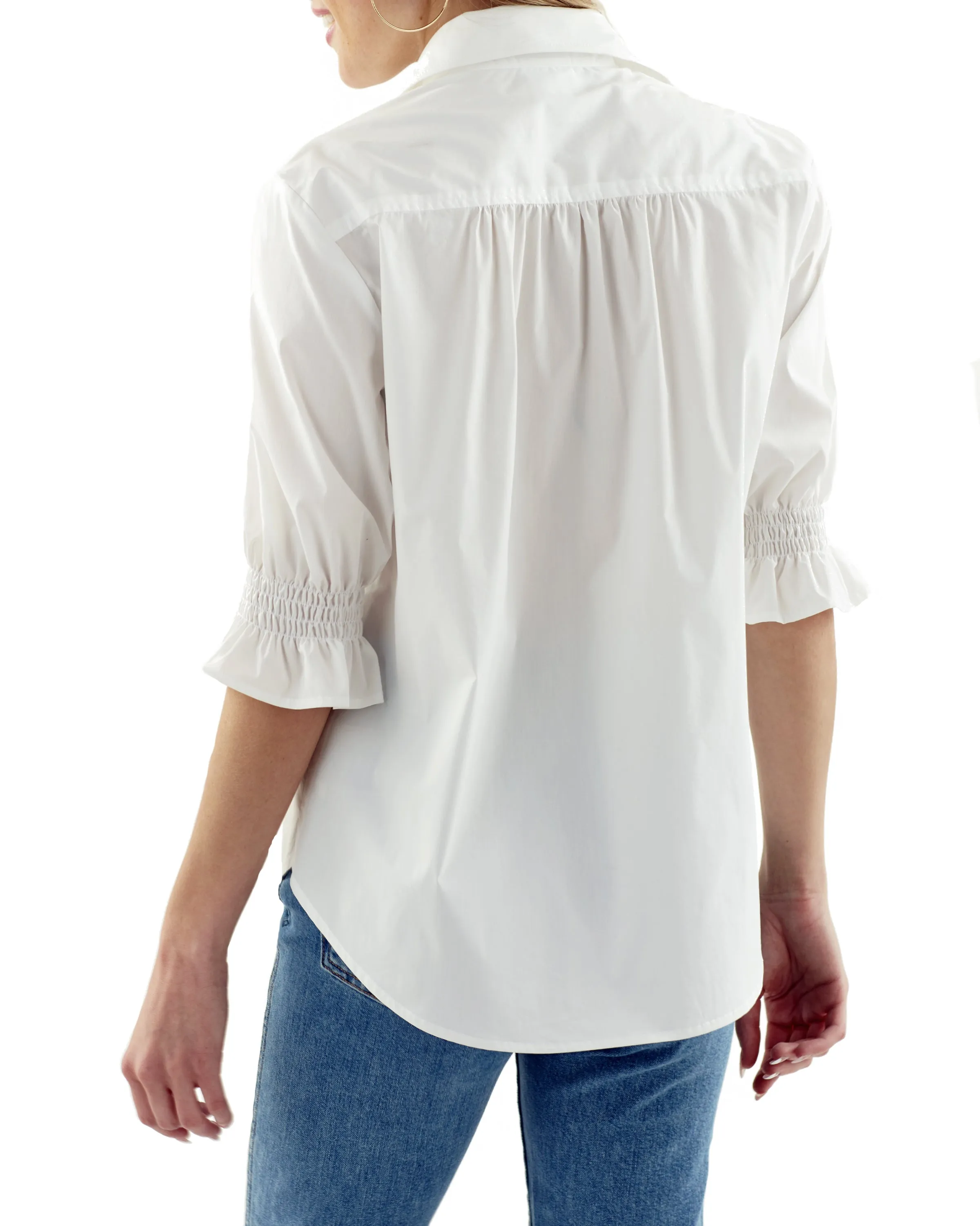 Sirena White Poplin Shirt