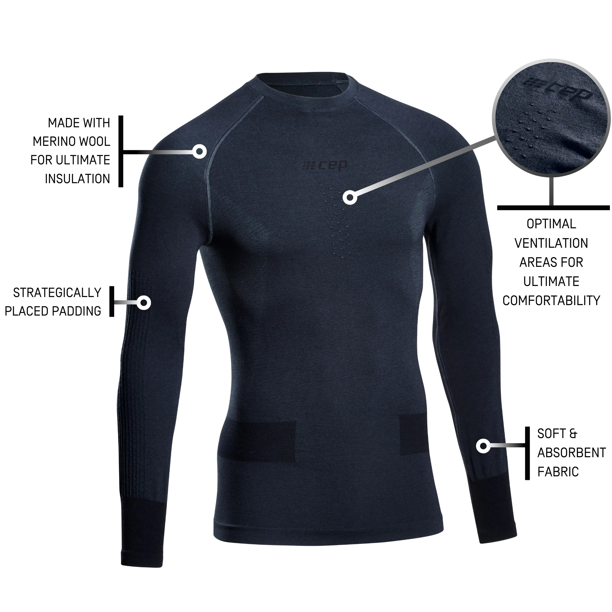 Ski Merino Base Shirt, Men