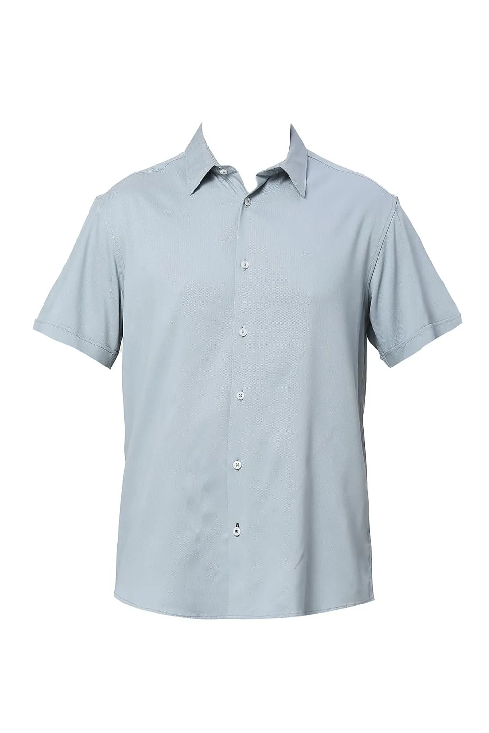 Slim Fit Viscose Polyester Stretch Dobby Halfsleeves Shirt