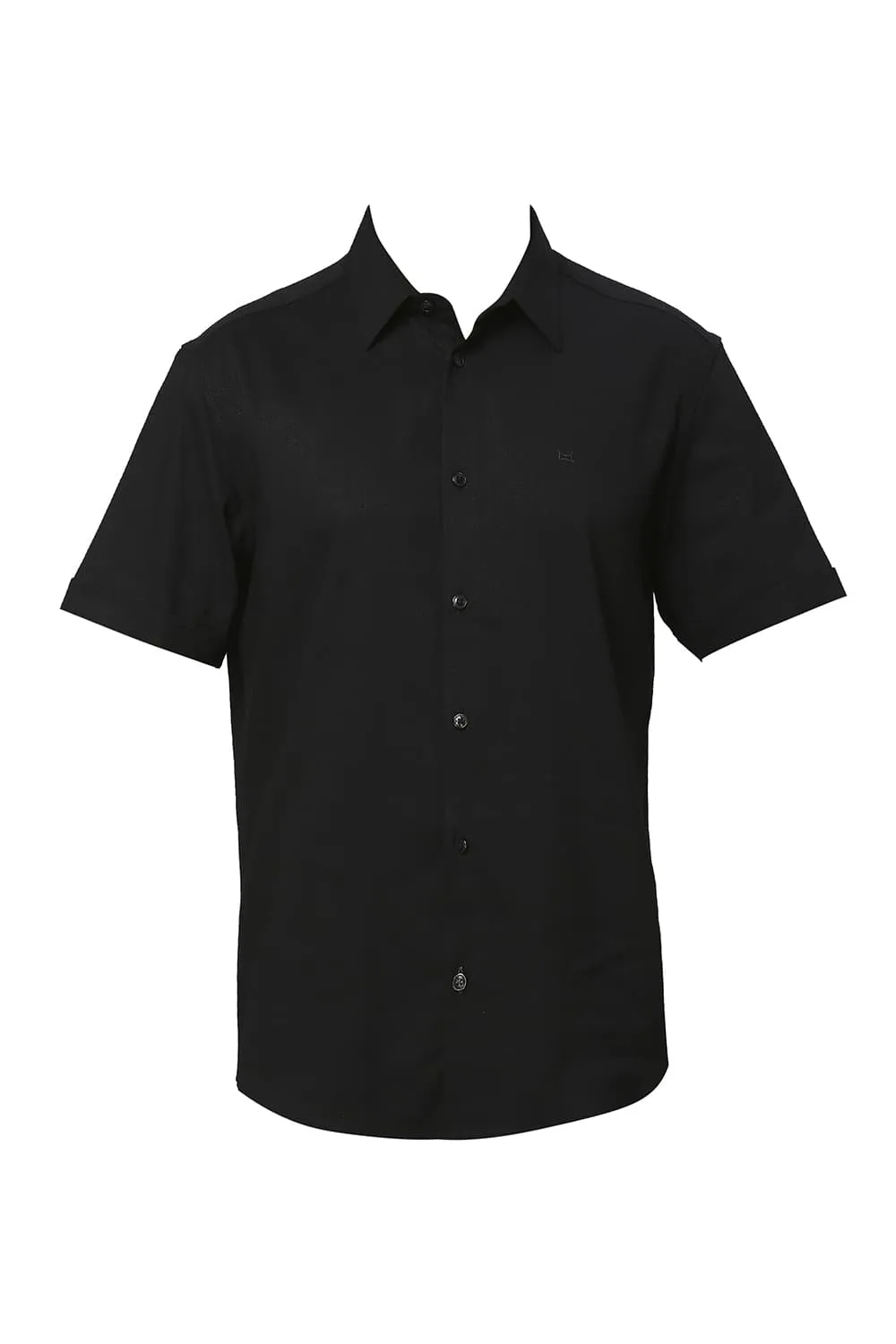 Slim Fit Viscose Polyester Stretch Dobby Halfsleeves Shirt