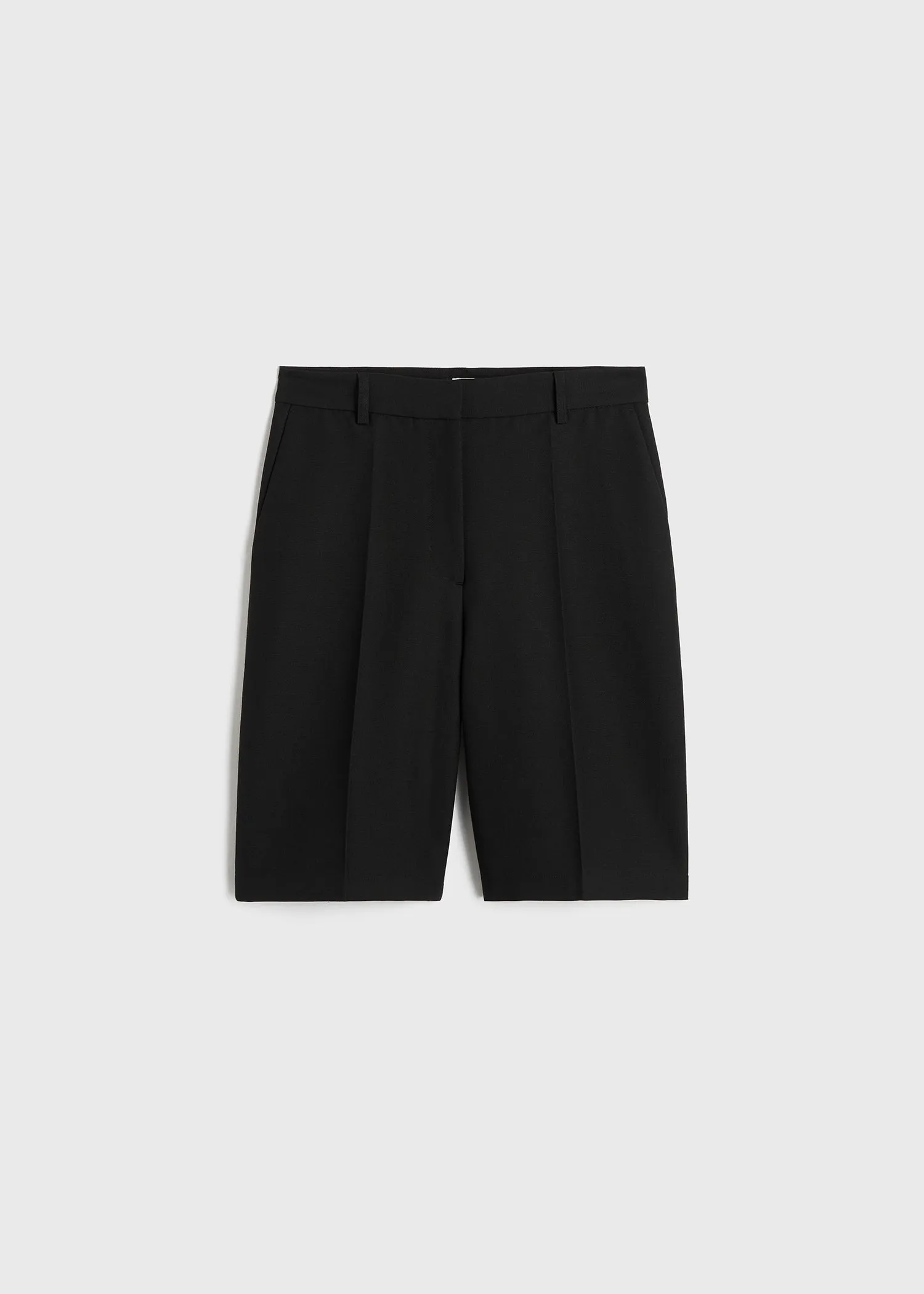 Straight tailored shorts black