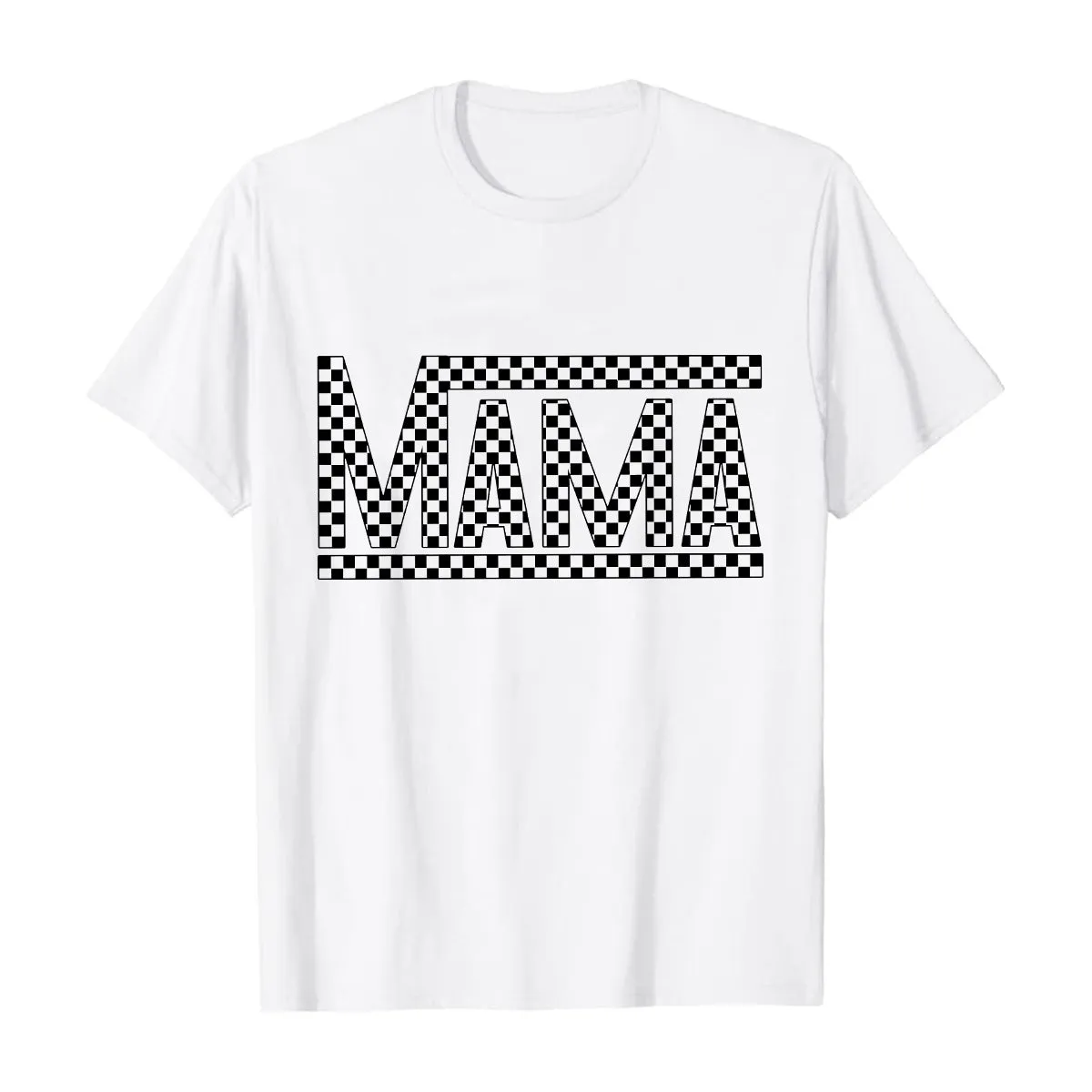 Teesdily | Drag Racing Mama Tshirts Shirts For Women Mama Mom Racing Check Plaid Sweatshirt Hoodie Mug Cool Mom Gift For Mothers Day