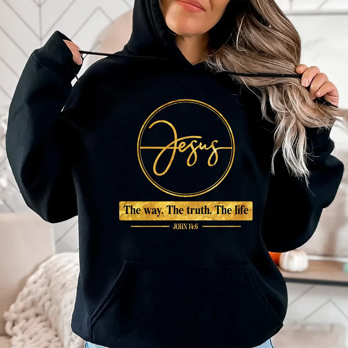 Teesdily | Jesus Christ Unisex Shirt, Jesus The Way The Truth The Life Jesus Shirt, God Inspiration Sweatshirt Hoodie Mug, God Believer Gifts