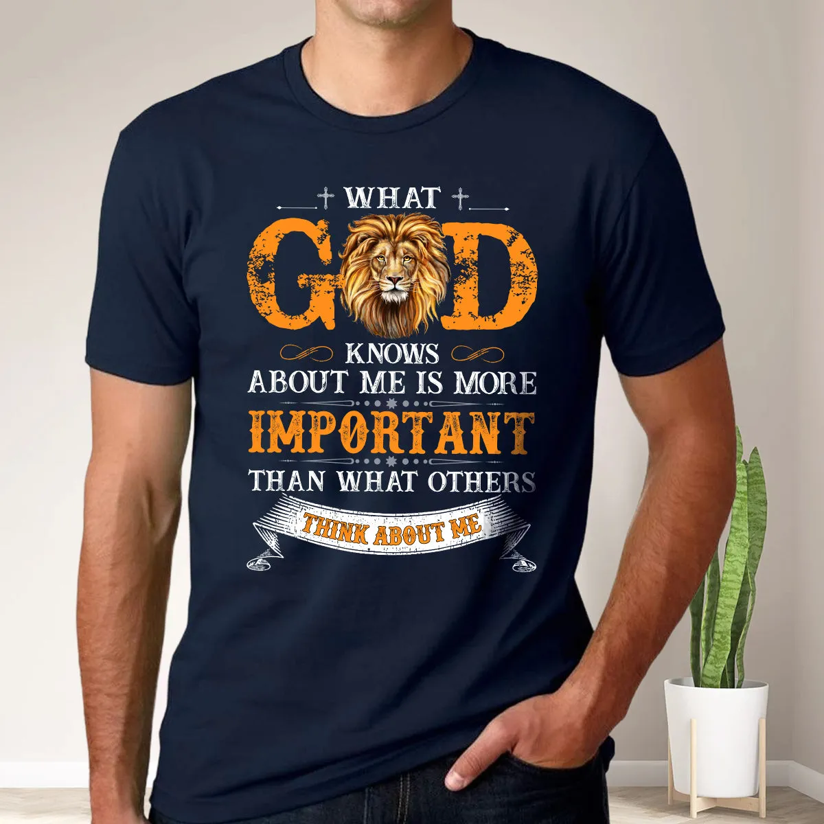 Teesdily | What God Knows About Me Is More Important Shirt, Jesus Lovers, Unisex Tshirt Hoodie Sweatshirt Mug