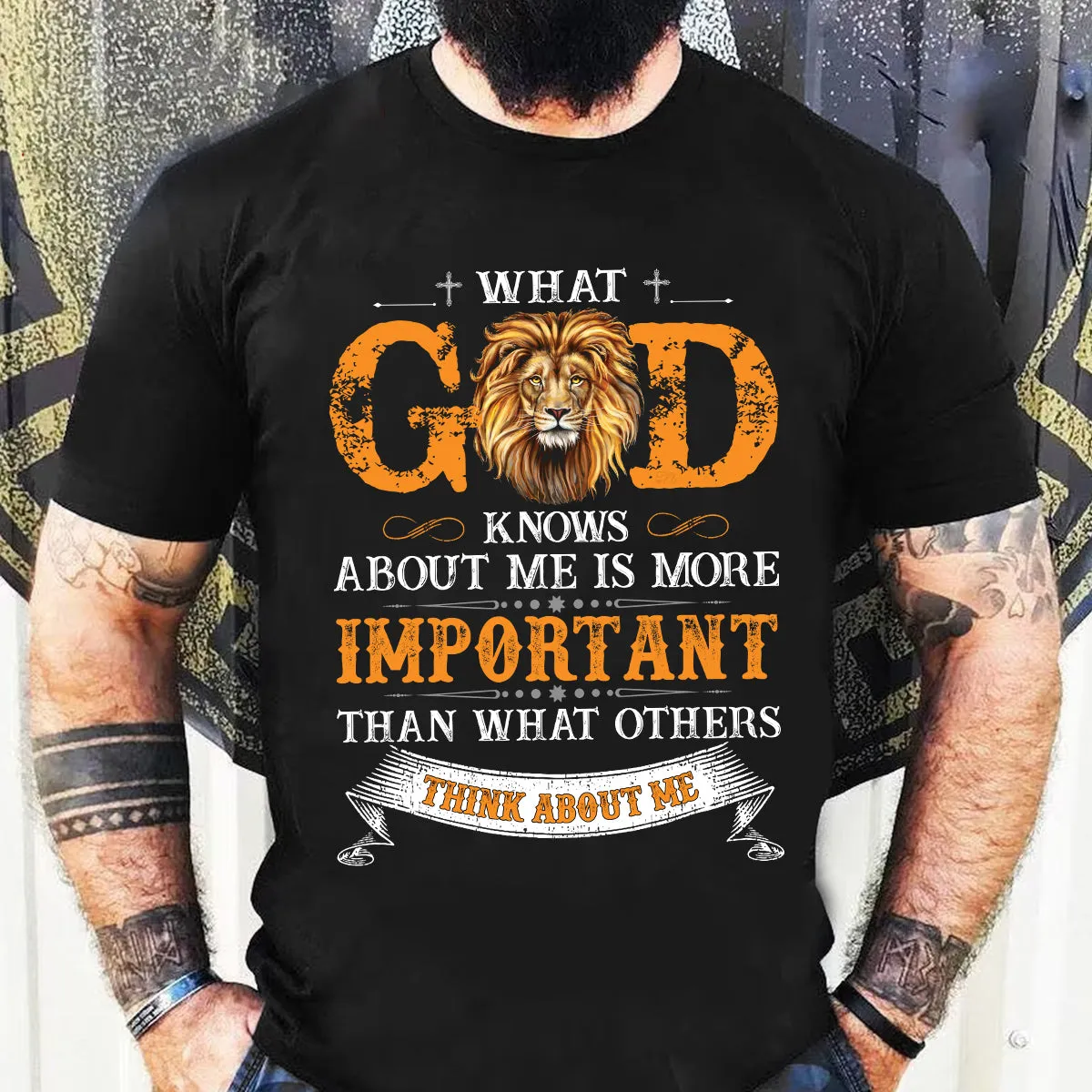 Teesdily | What God Knows About Me Is More Important Shirt, Jesus Lovers, Unisex Tshirt Hoodie Sweatshirt Mug