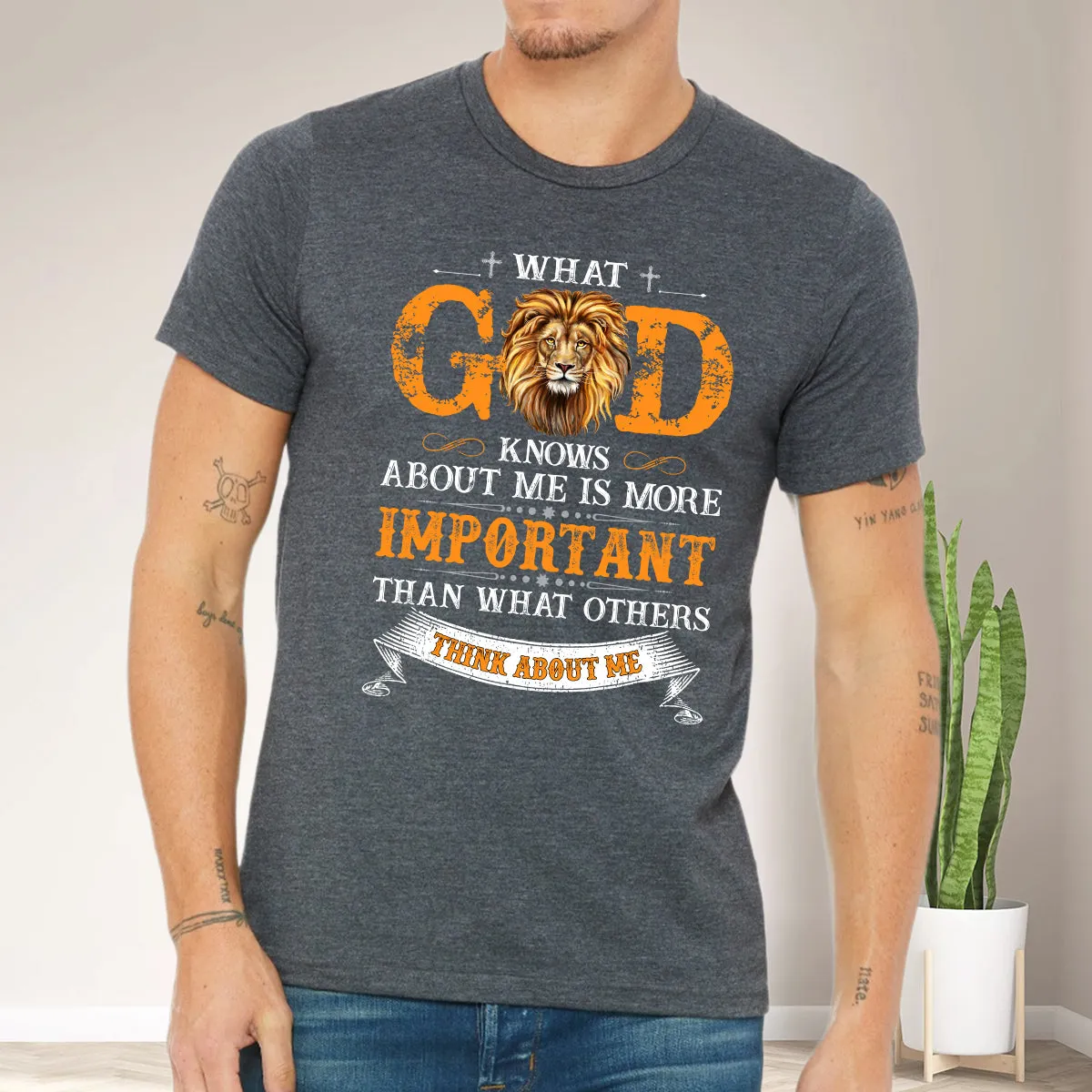 Teesdily | What God Knows About Me Is More Important Shirt, Jesus Lovers, Unisex Tshirt Hoodie Sweatshirt Mug