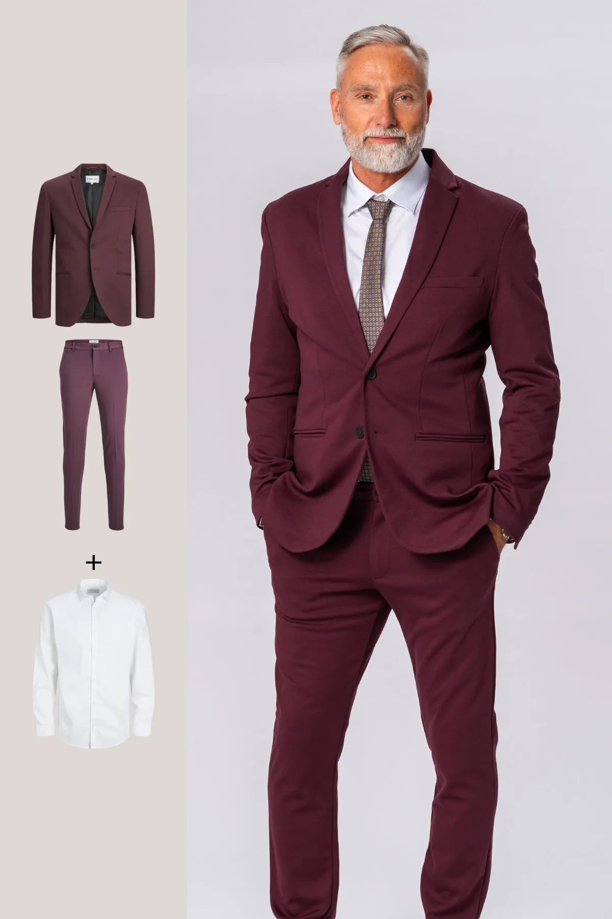 The Original Performance Suit (Burgundy)   The Original Performance Shirt - Package Deal