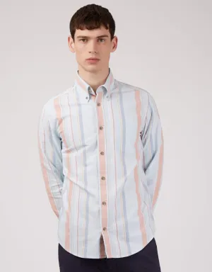 The Oxford Ivy Stripe Long-Sleeve Shirt - Sky Blue