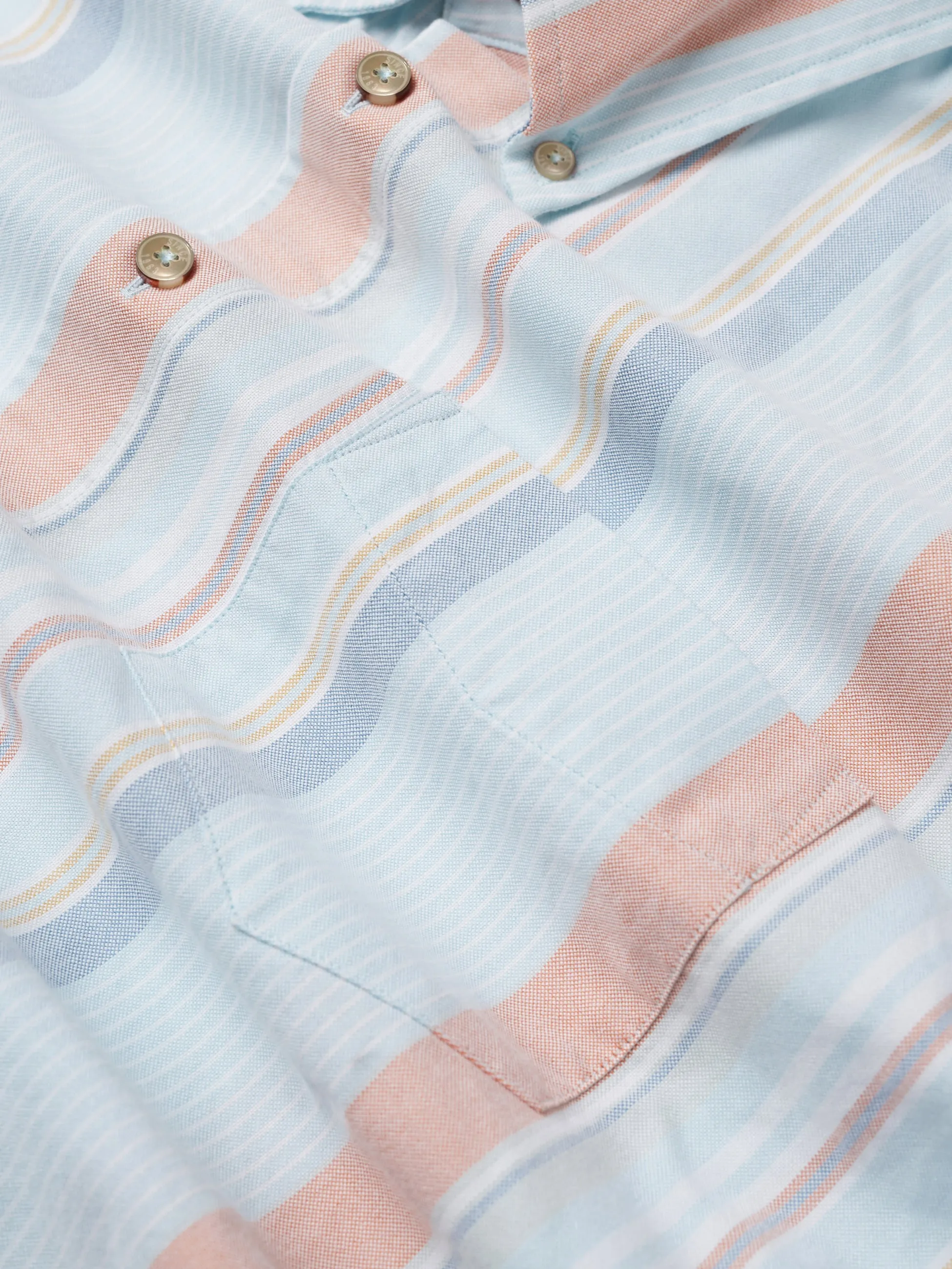 The Oxford Ivy Stripe Long-Sleeve Shirt - Sky Blue