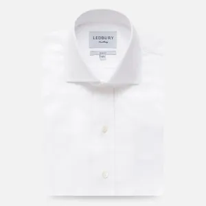 The White Fine Twill Spread Dress Shirt