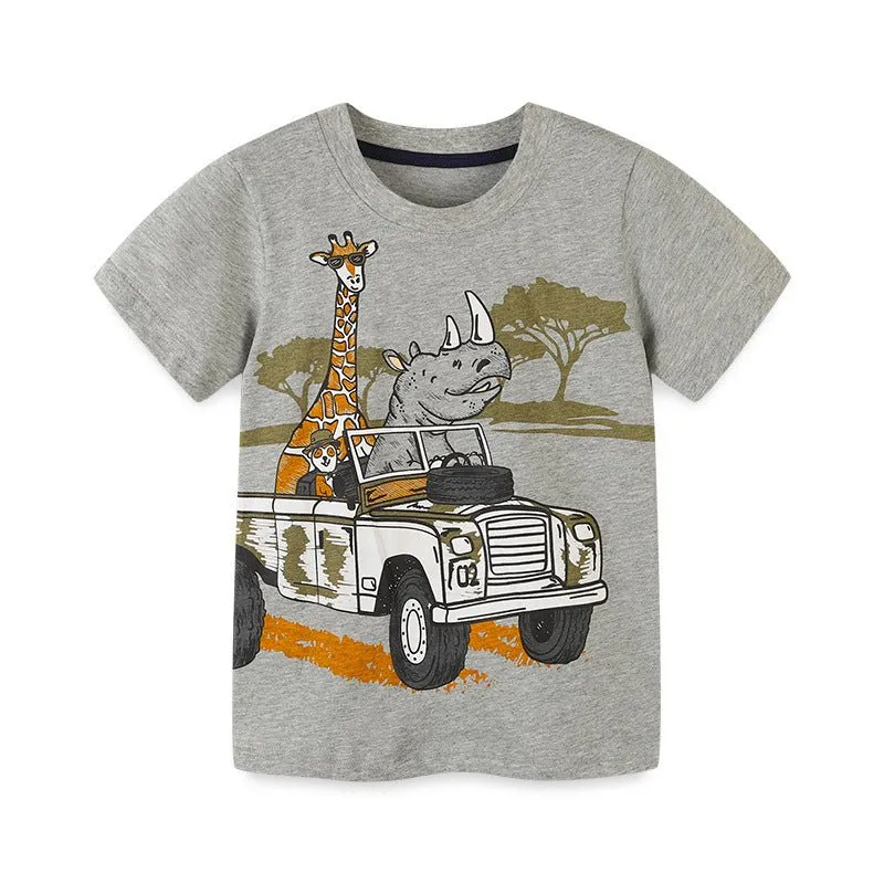 Toddler/Kid Boy's Animal Print Design T-shirt