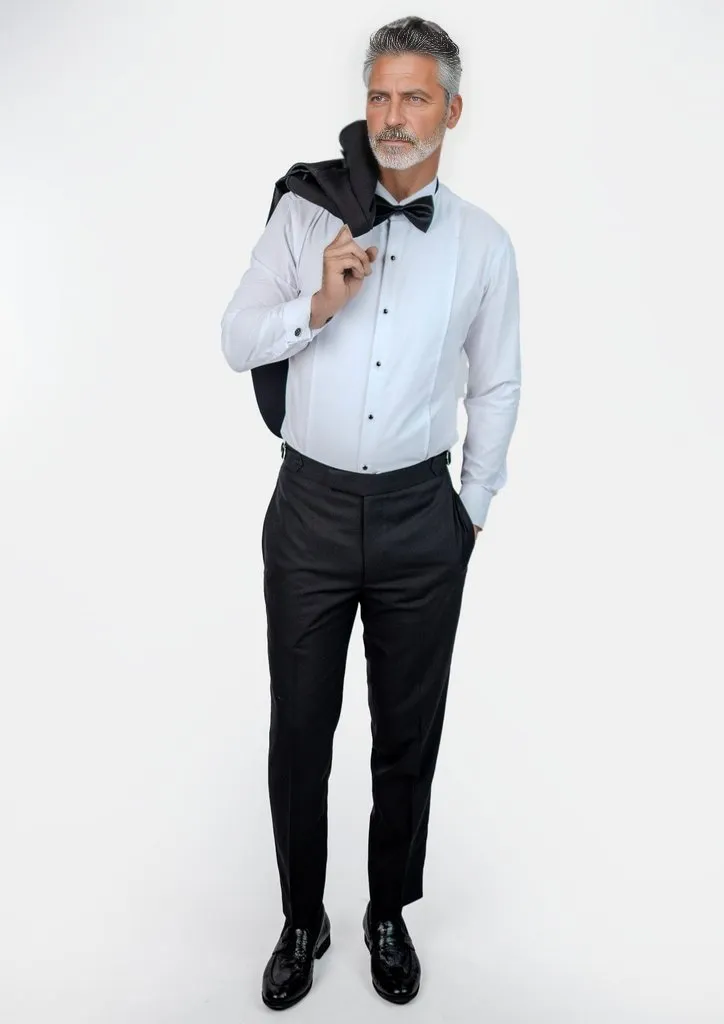 White Bamboo Tuxedo Shirt