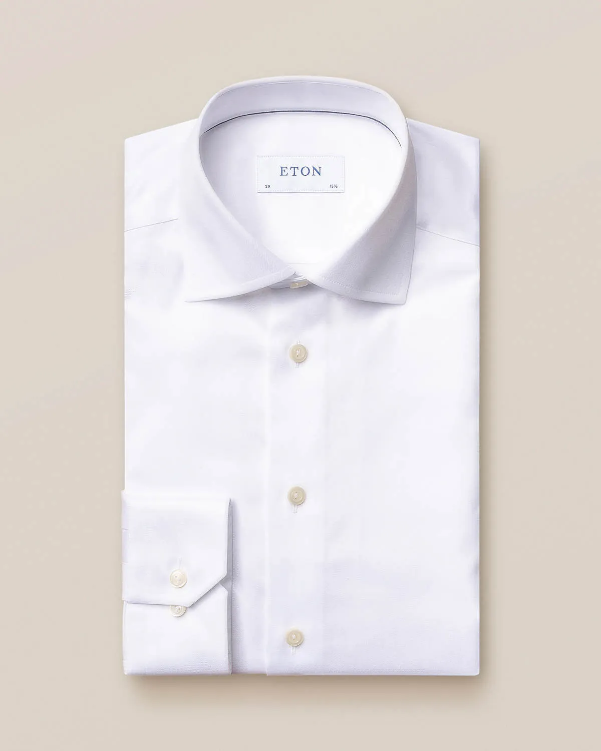 White Signature Twill Shirt | Slim Fit