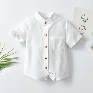 White/Light Green Color Shirt for Baby/Toddler Boy