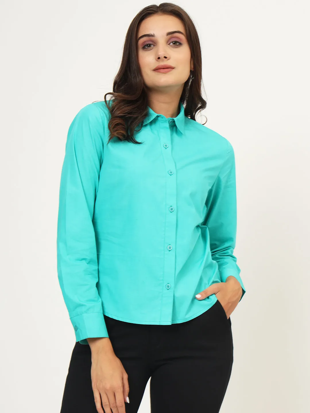 Women Classic Slim Fit Opaque Formal Shirt