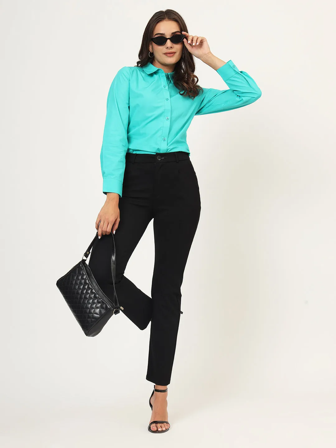 Women Classic Slim Fit Opaque Formal Shirt