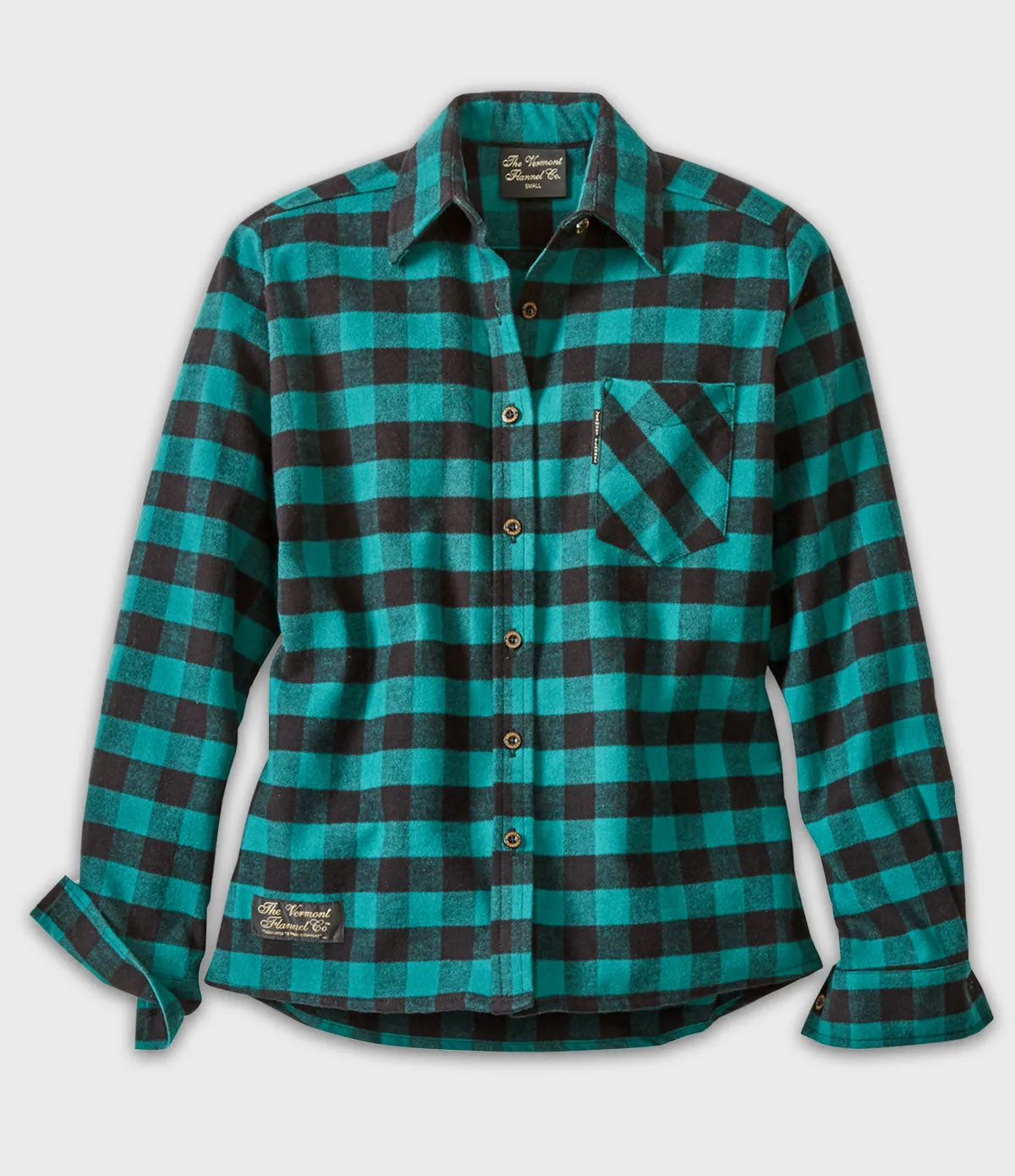 Women's Classic Flannel Shirt - Green Buffalo