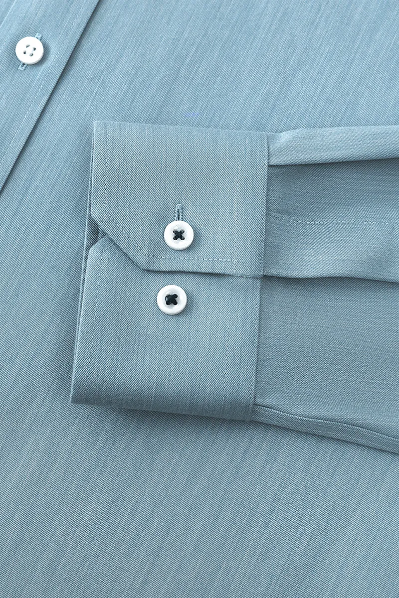 Wrinkle-Free Twill Heather Dress Shirt | Sky Blue 27796N