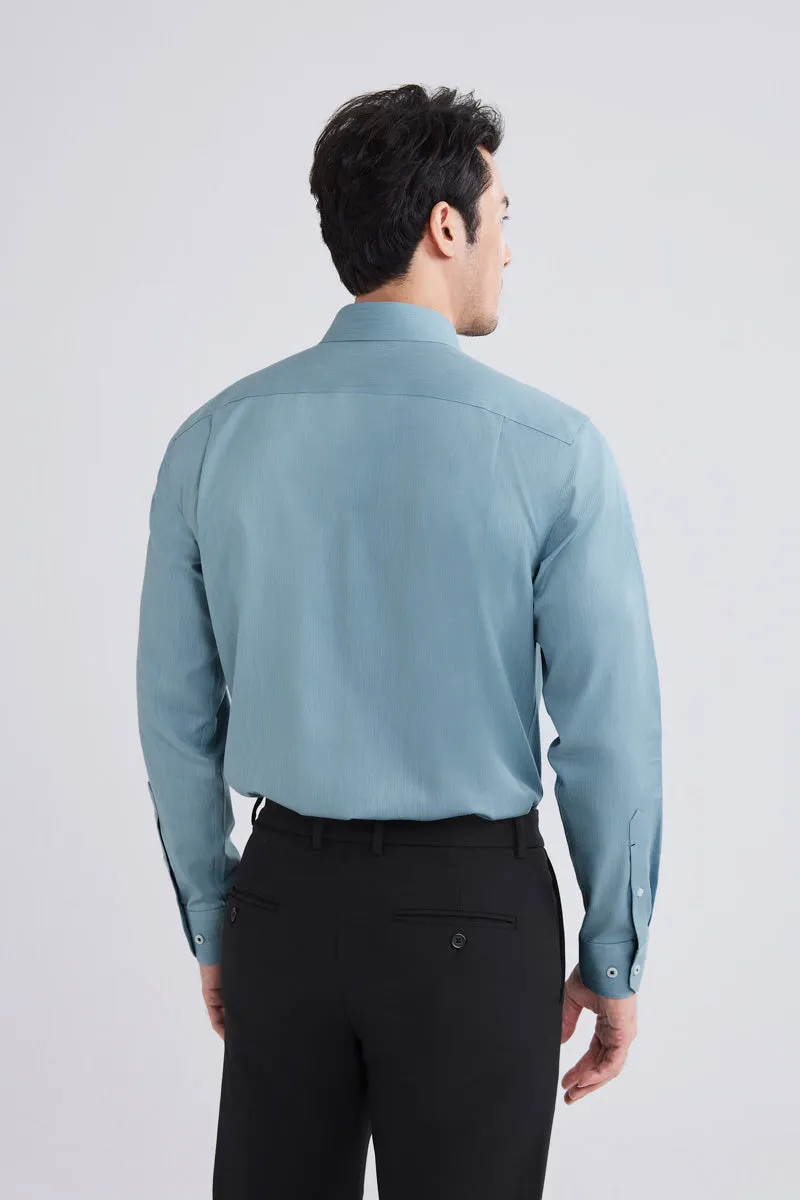 Wrinkle-Free Twill Heather Dress Shirt | Sky Blue 27796N