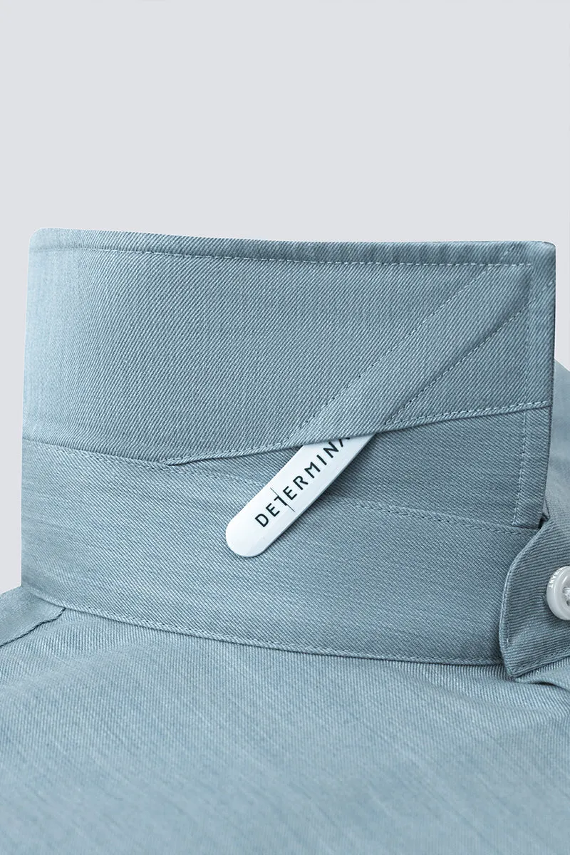 Wrinkle-Free Twill Heather Dress Shirt | Sky Blue 27796N