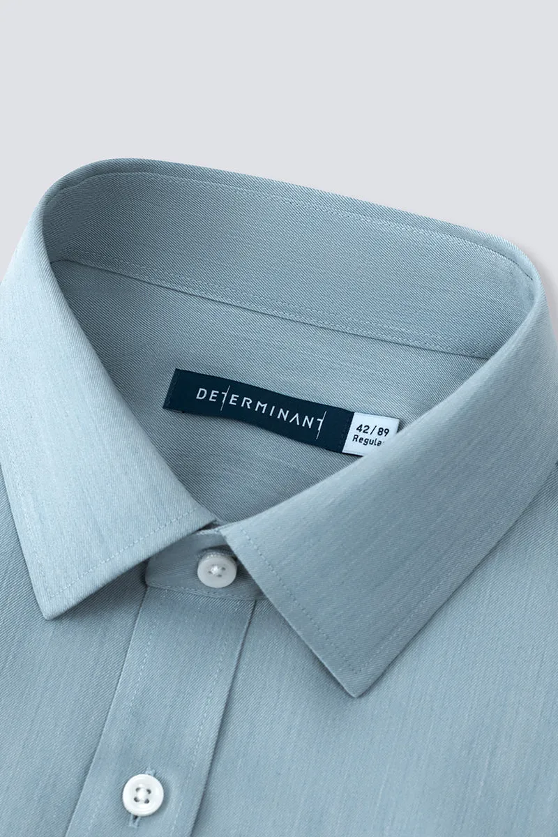 Wrinkle-Free Twill Heather Dress Shirt | Sky Blue 27796N